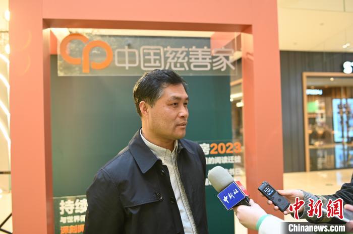 薛濤接受采訪。　于海洋 攝