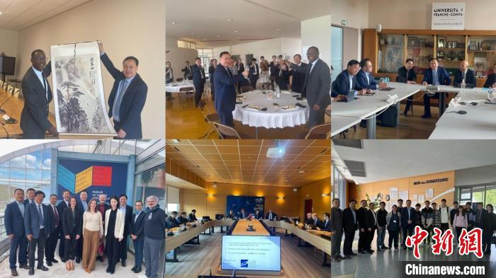 圖為法國站訪問留影?！“不沾髮W(xué)供圖。