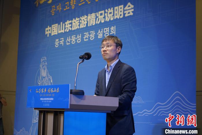 首爾市政府觀光體育局局長金英渙致辭。　劉旭 攝