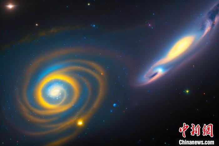 本星系群的三維藝術(shù)圖。　中科院國(guó)家天文臺(tái) 供圖