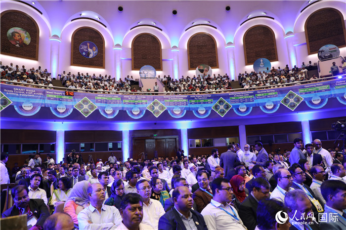 7月13日，達舍爾甘地污水處理廠項目竣工典禮舉行。人民網(wǎng)記者 孫廣勇攝