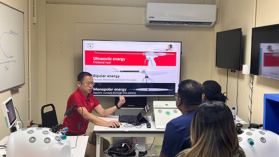 培訓(xùn)現(xiàn)場(chǎng)。第18期援圭亞那醫(yī)療隊(duì)供圖