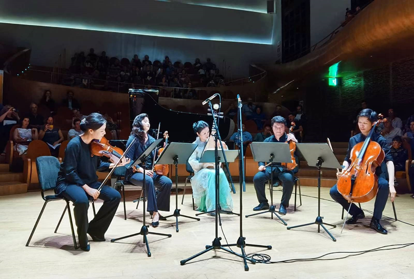 “古老文明的現(xiàn)代回聲——中國當(dāng)代作曲家室內(nèi)樂作品音樂會”在意大利舉行。中國駐意大利使館供圖