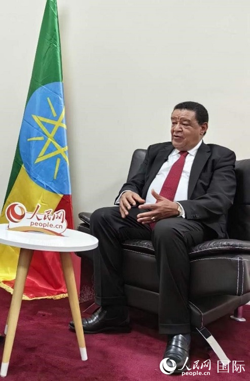 穆拉圖·特肖梅接受人民網(wǎng)專(zhuān)訪。人民網(wǎng)記者 陳星星攝