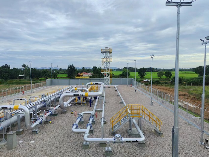 泰國新崗天然氣管道項(xiàng)目首站?？ì斎R 攝