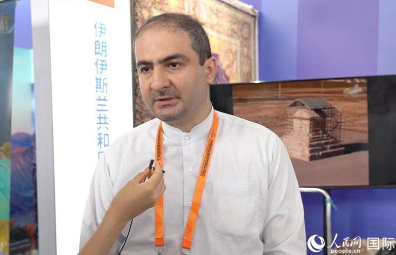 圖為伊朗使館媒體和公共外交專員阿米爾·曼蘇里。人民網(wǎng) 王禹蘅攝