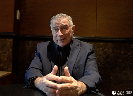 美中航空遺產基金會主席杰弗里·格林接受人民網(wǎng)專訪。 人民網(wǎng) 趙瞳攝