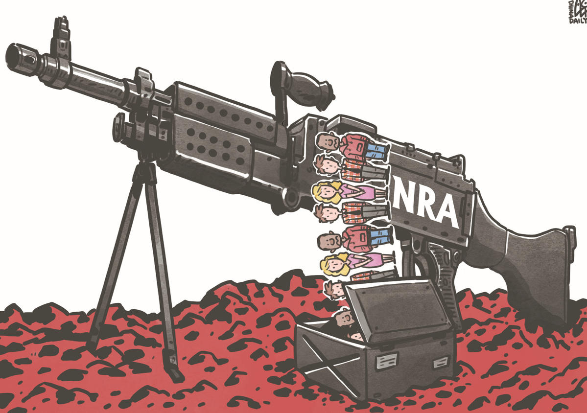 NRA成為推行槍支管控背后最大的阻力。（來(lái)源：中國(guó)日?qǐng)?bào) 作者：蔡艨）