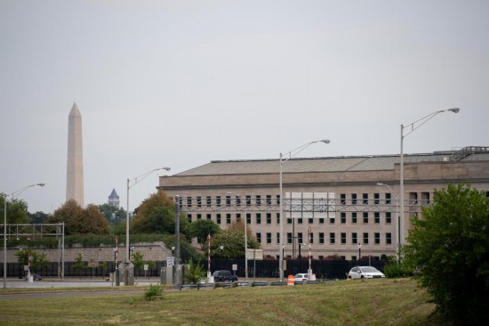 這是2021年8月3日在美國弗吉尼亞州阿靈頓拍攝的五角大樓。新華社記者劉杰攝