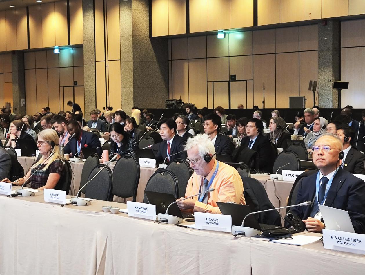 聯(lián)合國(guó)政府間氣候變化專門委員會(huì)（IPCC）第60次全會(huì)現(xiàn)場(chǎng)。中國(guó)氣象局供圖