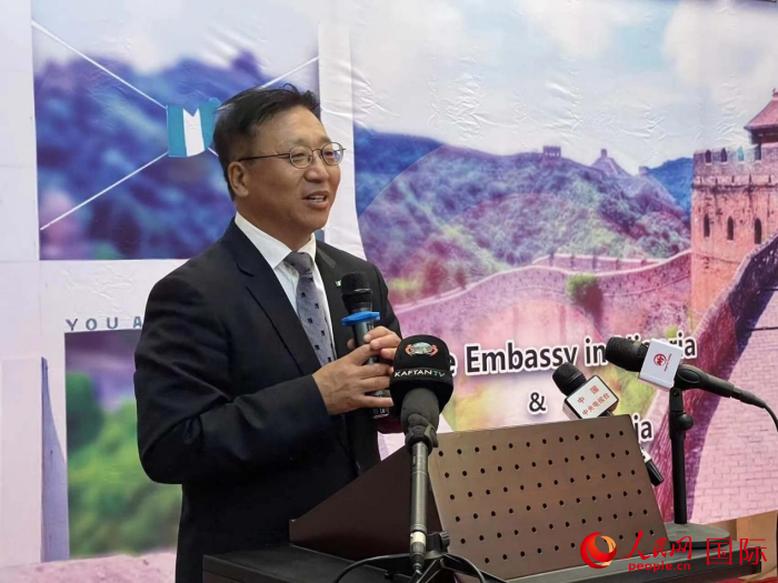 中國(guó)駐尼日利亞大使崔建春發(fā)表主旨演講。人民網(wǎng)記者 姜宣攝