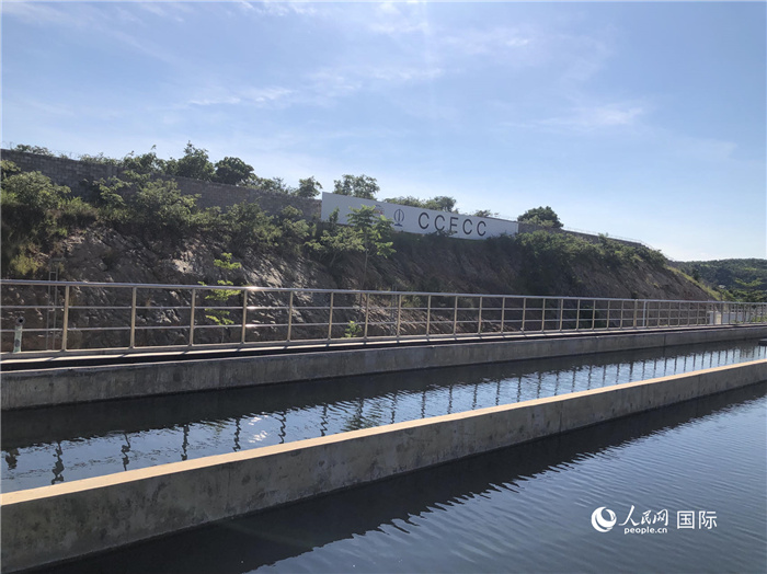 由中國土木工程（贊比亞）有限公司承建的卡夫河供水項目。人民網(wǎng)記者 黃培昭攝