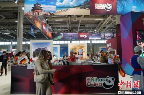  3月5日，2024年柏林國際旅游交易會(ITB)在柏林會展中心拉開帷幕。以“你好！中國”為主題的中國展區(qū)當(dāng)日亮相展會。中新社記者 馬秀秀 攝