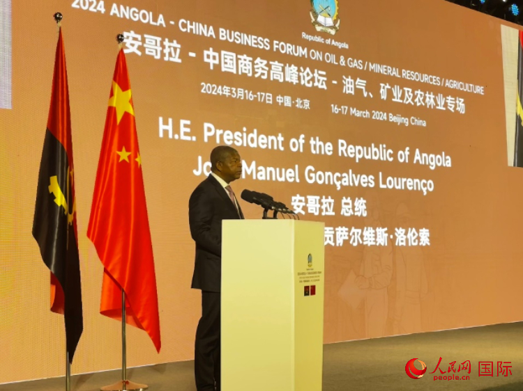安哥拉總統(tǒng)若昂·曼努埃爾·貢薩爾維斯·洛倫索。人民網(wǎng)記者 張榮攝
