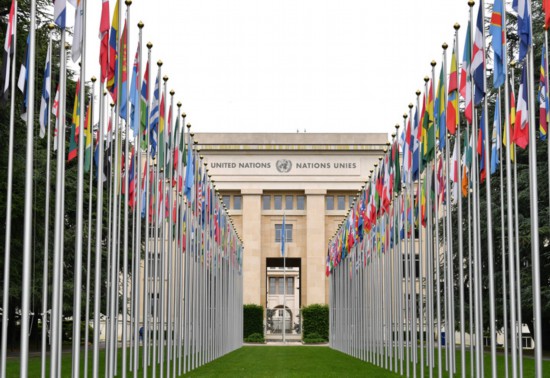 這是2023年5月21日在瑞士日內(nèi)瓦拍攝的聯(lián)合國萬國宮。新華社記者連漪攝