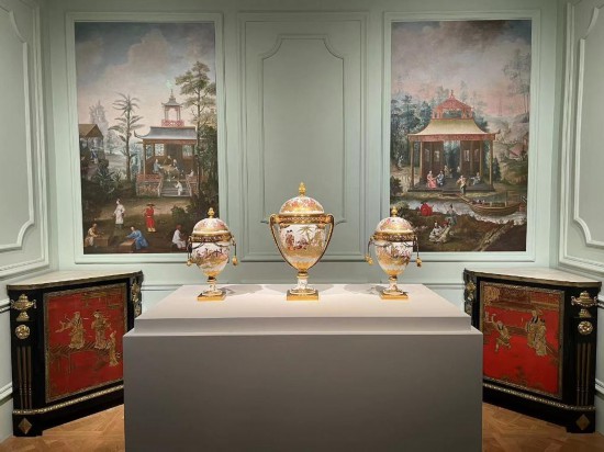 路易十五王后瑪麗·萊什琴斯卡的“中國人廳”。新華社記者徐壯 攝