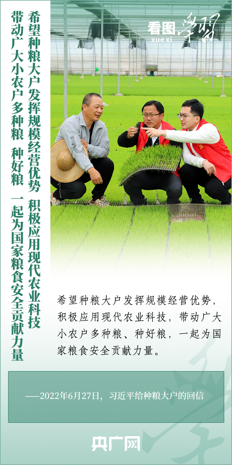 看圖學習丨推廣良田、良種、良法、良機 給農(nóng)業(yè)現(xiàn)代化插上科技的翅膀