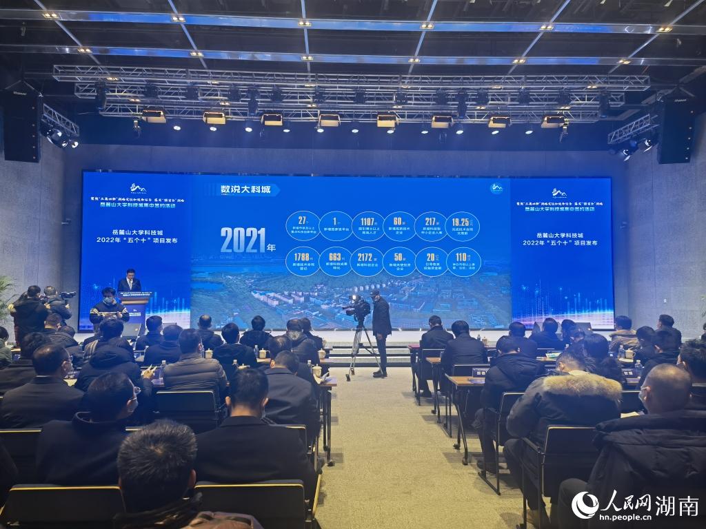 大科城管委會(huì)主任羅予武發(fā)布“五個(gè)十”項(xiàng)目。人民網(wǎng) 匡瀅攝