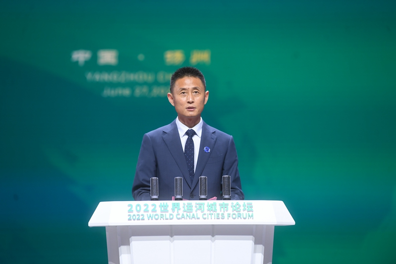 江蘇省文化和旅游廳副廳長李川在大會上致辭。邵丹攝