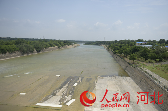 黃壁莊水庫正在按計劃預泄庫容。人民網祝龍超攝