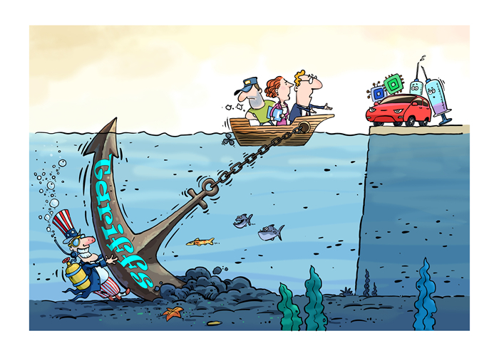 漫畫作者：馬宏亮（人民網(wǎng)版權(quán)圖片，未經(jīng)授權(quán)請勿轉(zhuǎn)載。）