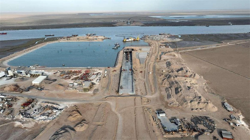 施工現(xiàn)場一景。中交天津航道局有限公司供圖