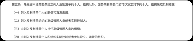 《反外國(guó)制裁法》明確規(guī)定反制對(duì)象。