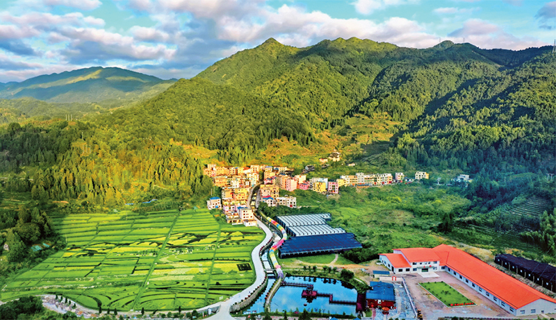 林茂田豐、天藍(lán)水清的“七彩”后洋村。 寧德市委宣傳部供圖 （2023年第24期《求是》雜志刊發(fā)）