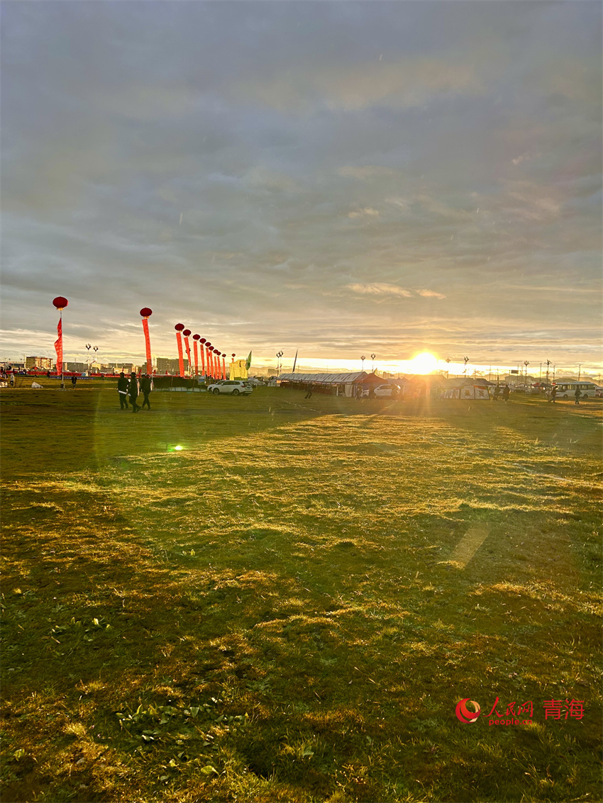 傍晚的澤曲草原。人民網(wǎng) 陳明菊攝