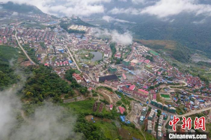 墨脫縣城全貌。(無(wú)人機(jī)畫(huà)面)