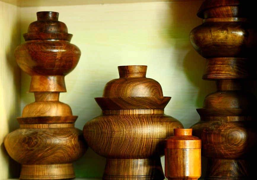 藏地木碗成品。