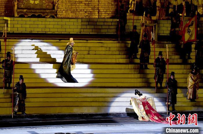 3月17日，西藏拉薩，《文成公主》大型史詩劇演出現(xiàn)場(chǎng)。　李林 攝