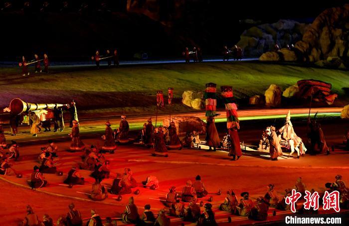 3月17日，西藏拉薩，《文成公主》大型史詩劇演出現(xiàn)場(chǎng)?！±盍?攝