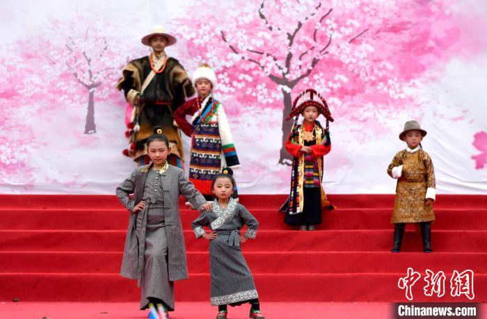 3月28日，西藏林芝第二十屆桃花旅游文化節(jié)開幕式上的文藝表演。　李林 攝
