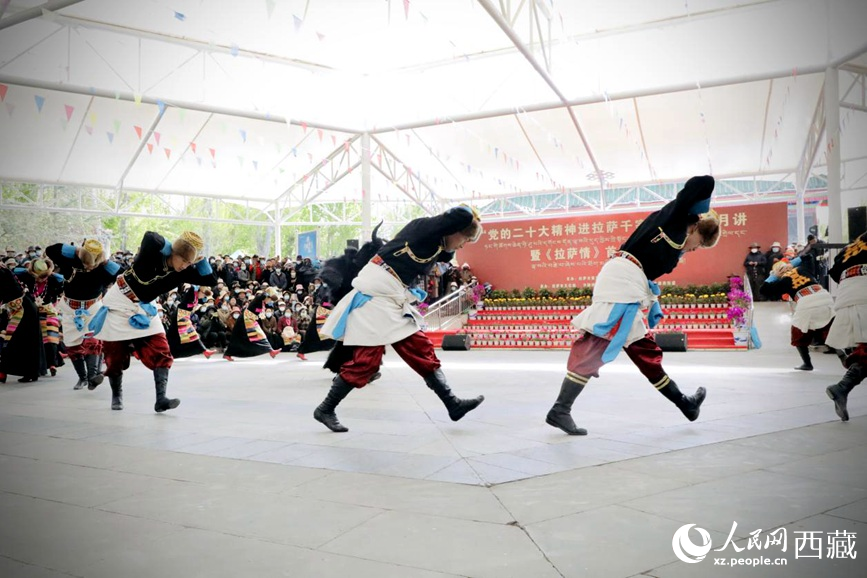 舞蹈《守望青稞》。人民網(wǎng) 次仁羅布攝