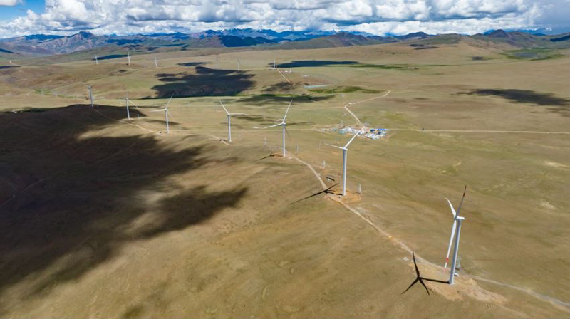 西藏措美哲古風(fēng)電場(chǎng)。受訪(fǎng)者供圖