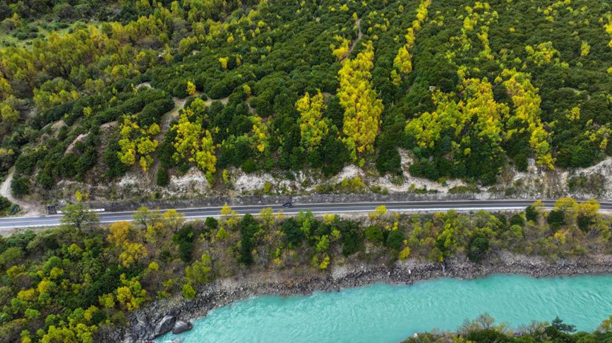 去往墨脫的路上，秋色正明。張澤坤攝