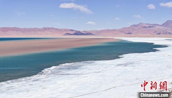 西藏安多錯那湖現“鴛鴦火鍋”景觀